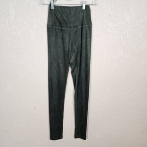 RD Style Olive Green Micro Suede Leggings XS (4919)